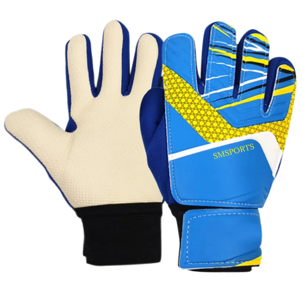 Proberos® Football Goalkeeper Gloves for Kids Children Teen Anti-Slip Palm Football Goalkeeper Gloves Strong Grip Football Goalkeeper Gloves Wrist Protection Football Goalkeeper Gloves (Blue)