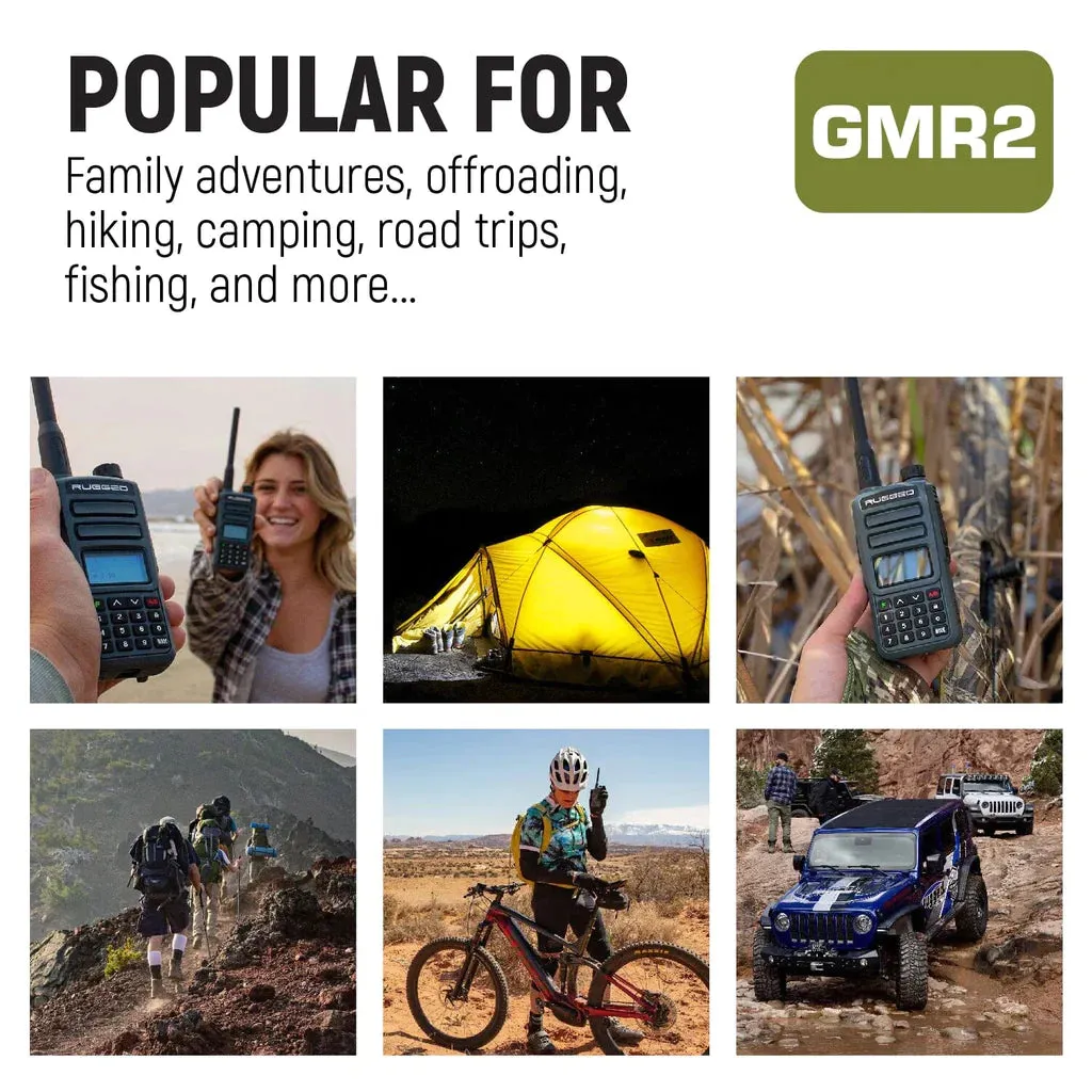 Rugged GMR2 Handheld GMRS/FRS Radios - Pair