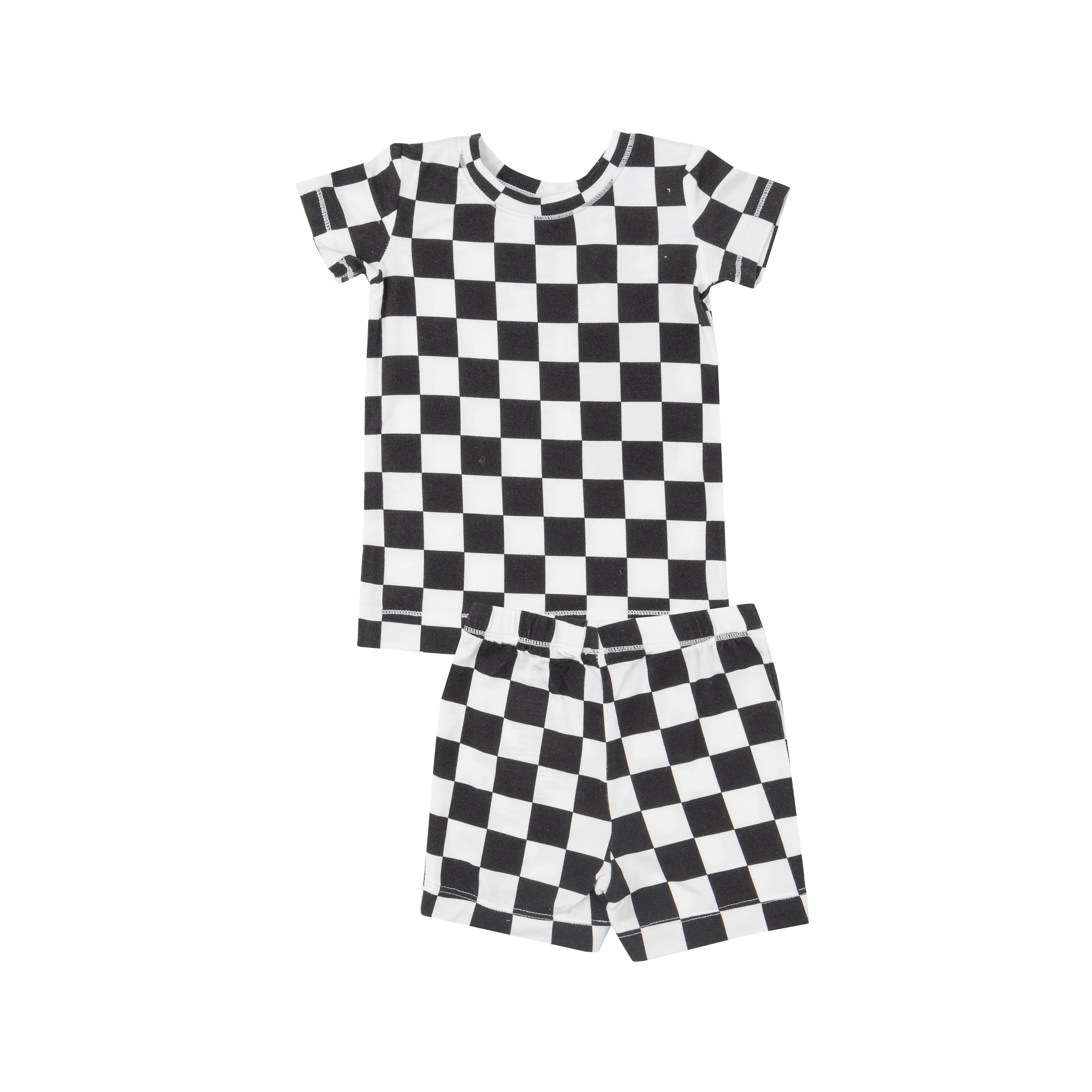 Short Lounge Wear Set - Checkerboard