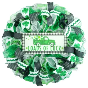 St Patricks Wreath, Loads of Luck Black Green White