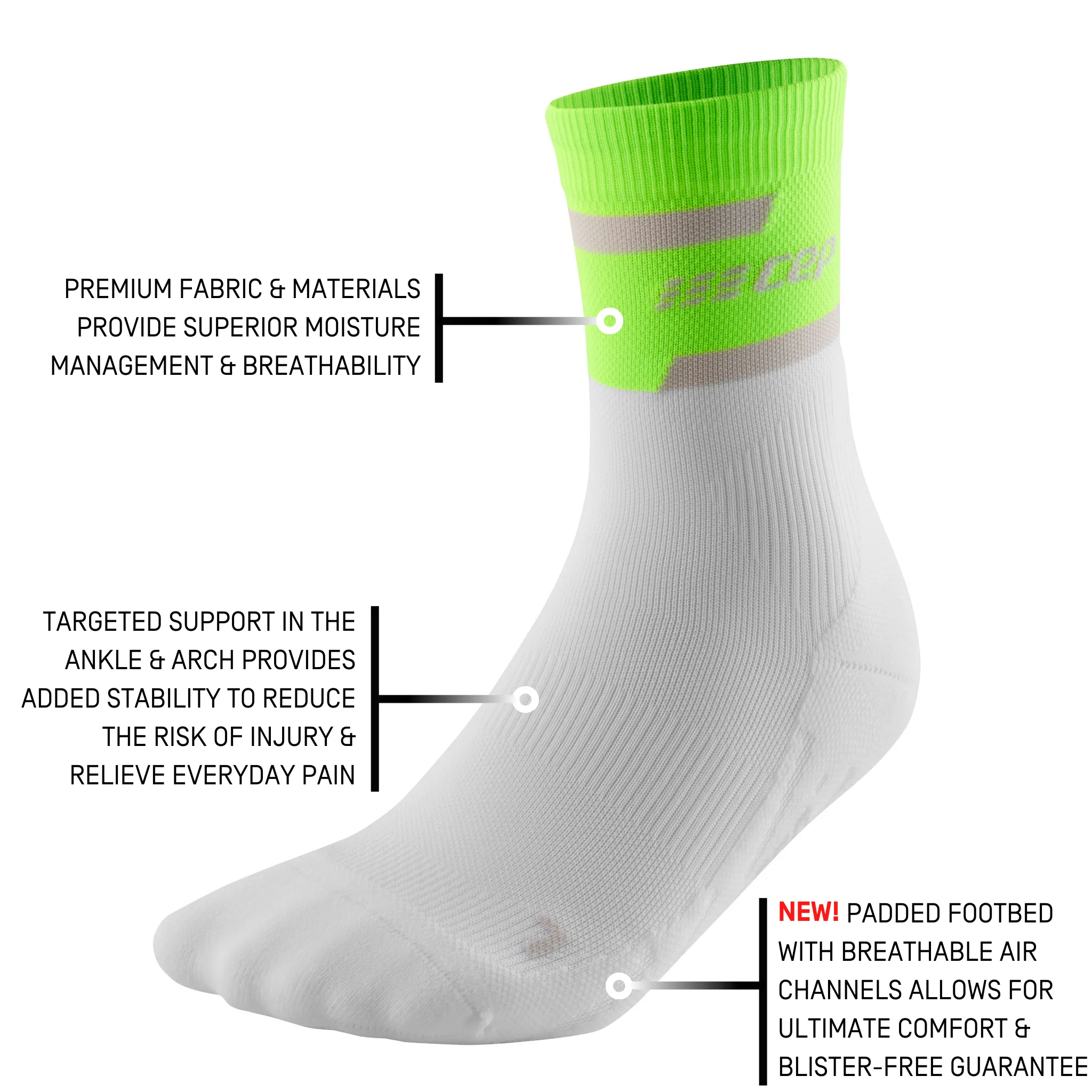 The Run Compression Mid Cut Socks 4.0, Men