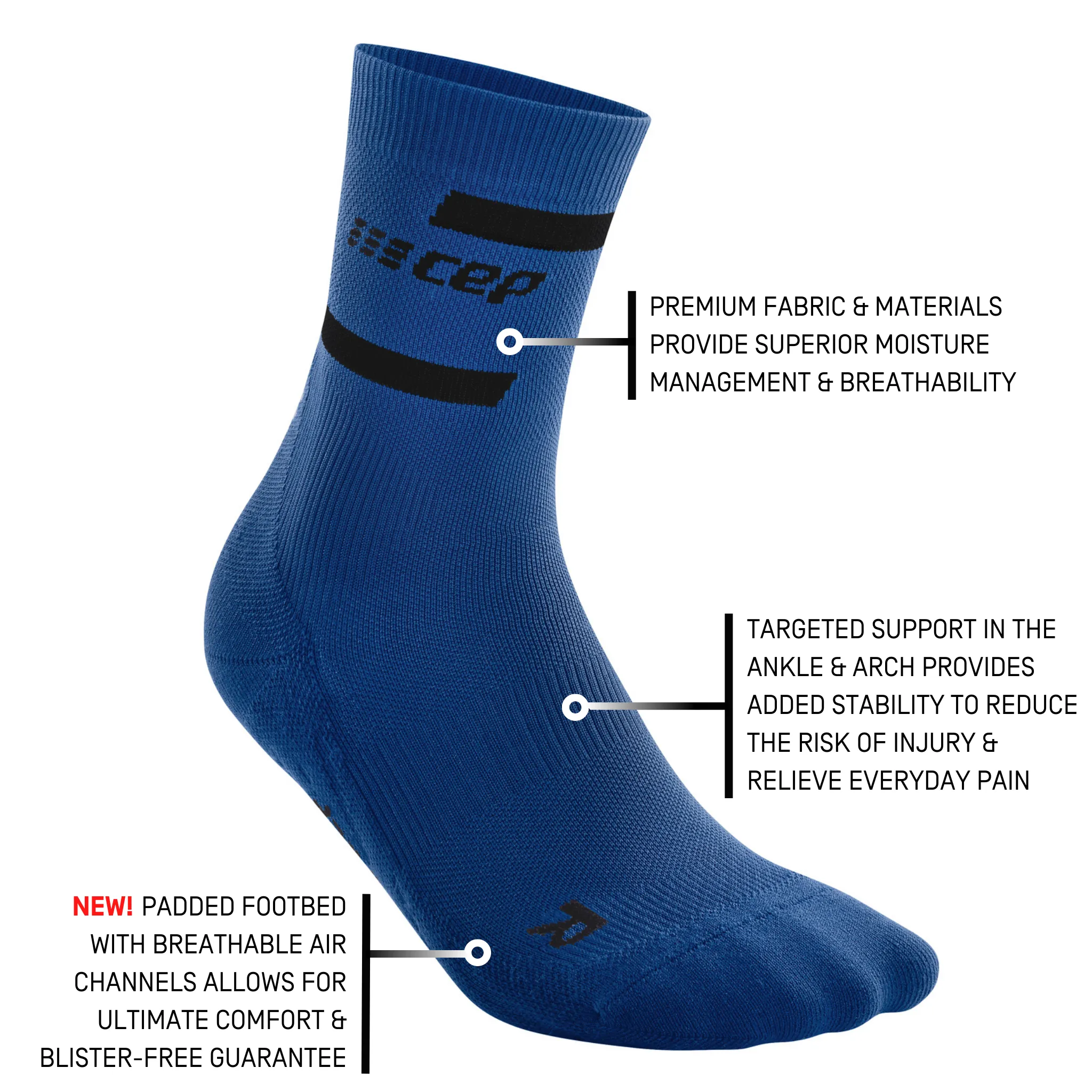 The Run Compression Mid Cut Socks 4.0, Men