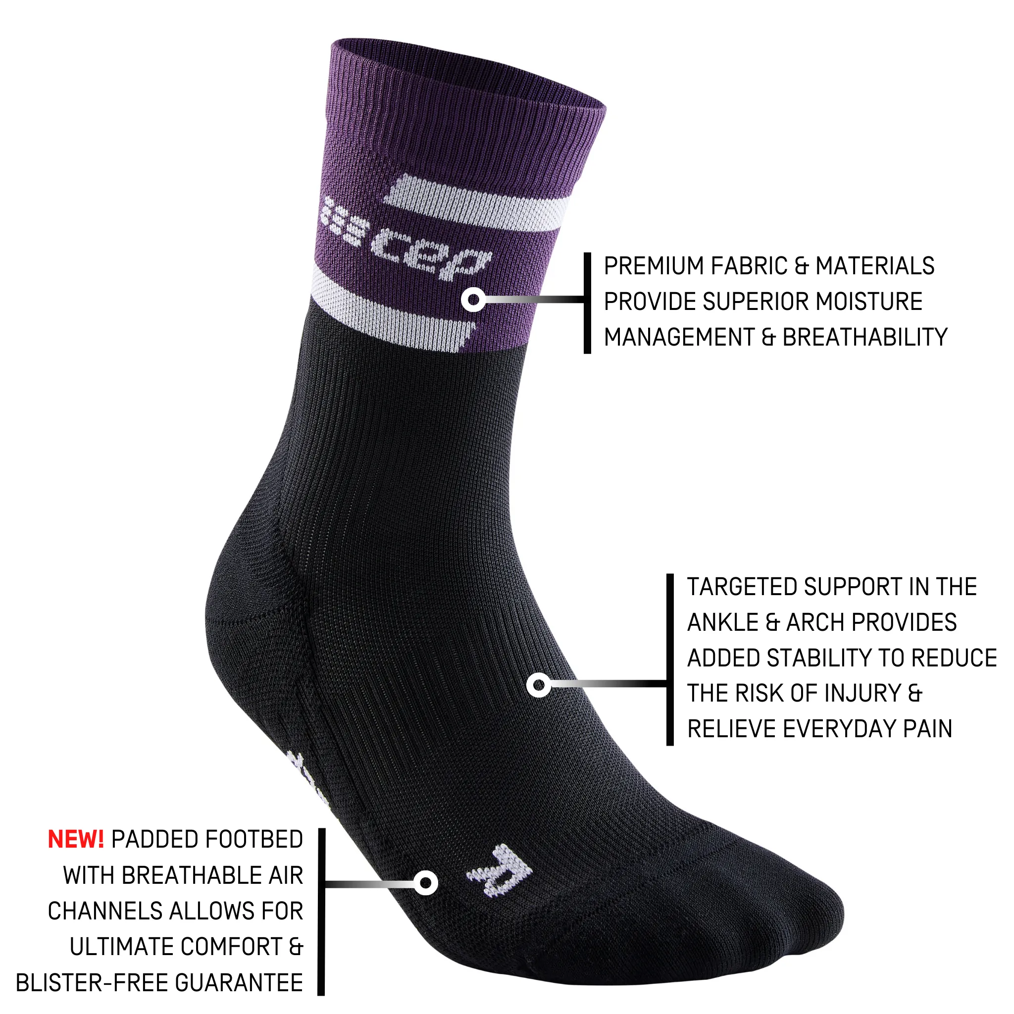 The Run Compression Mid Cut Socks 4.0, Men