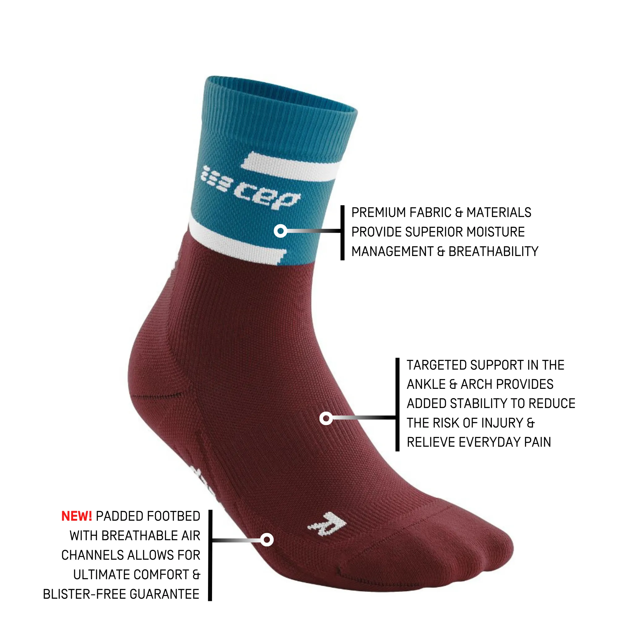 The Run Compression Mid Cut Socks 4.0, Men