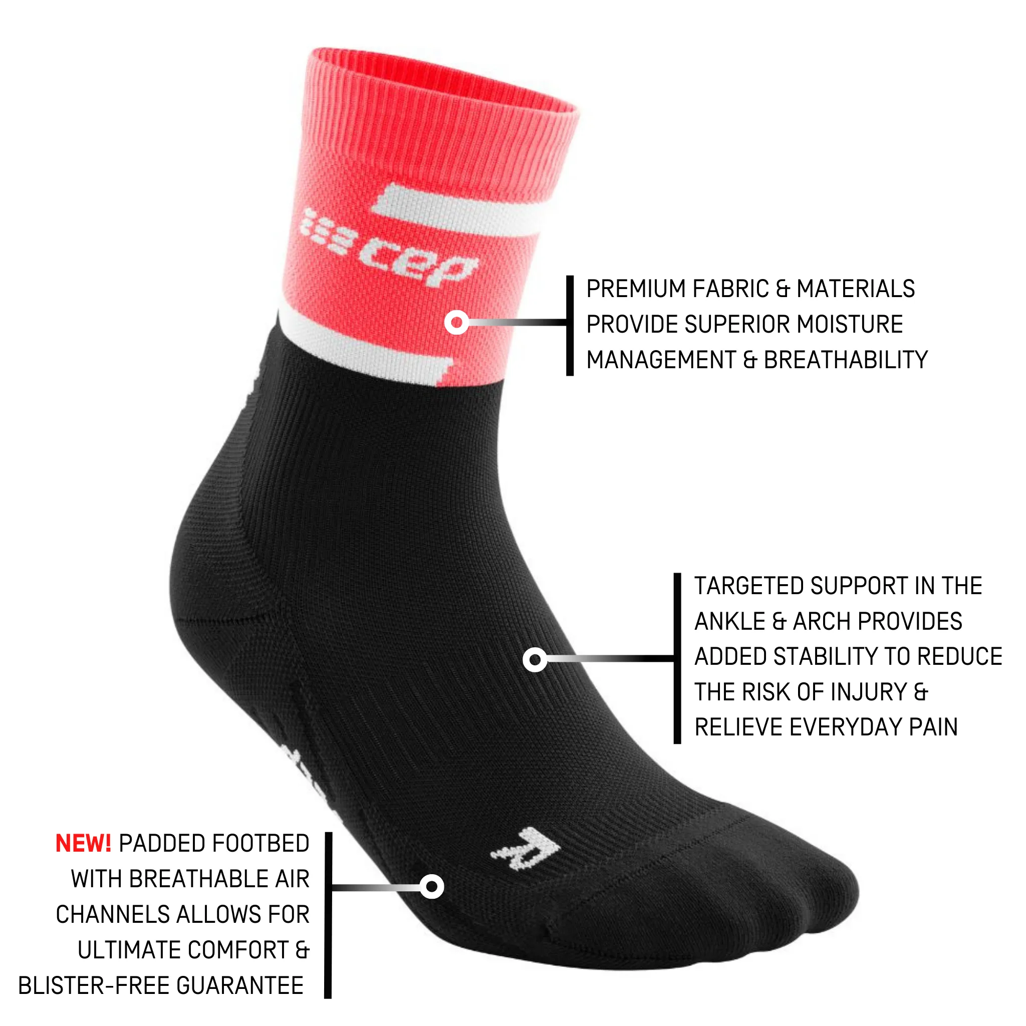 The Run Compression Mid Cut Socks 4.0, Men