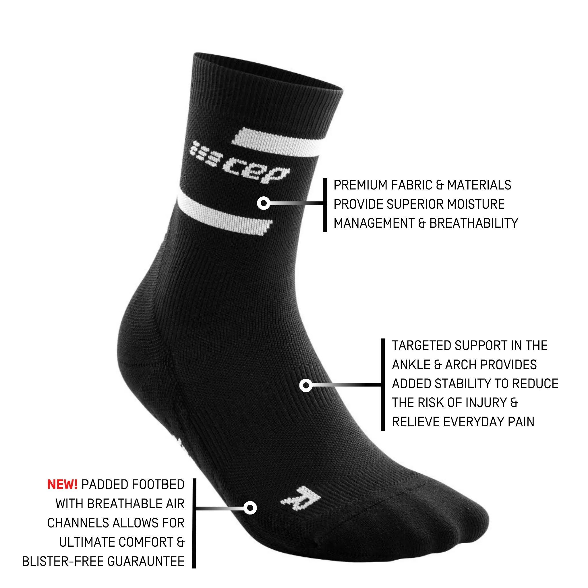 The Run Compression Mid Cut Socks 4.0, Men