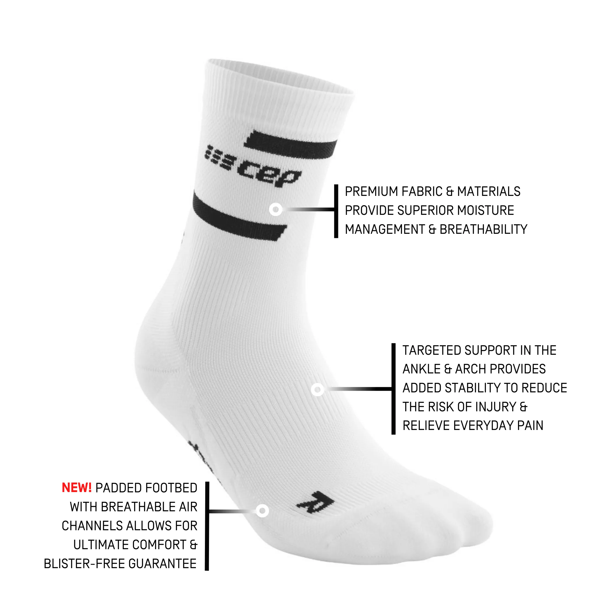 The Run Compression Mid Cut Socks 4.0, Men