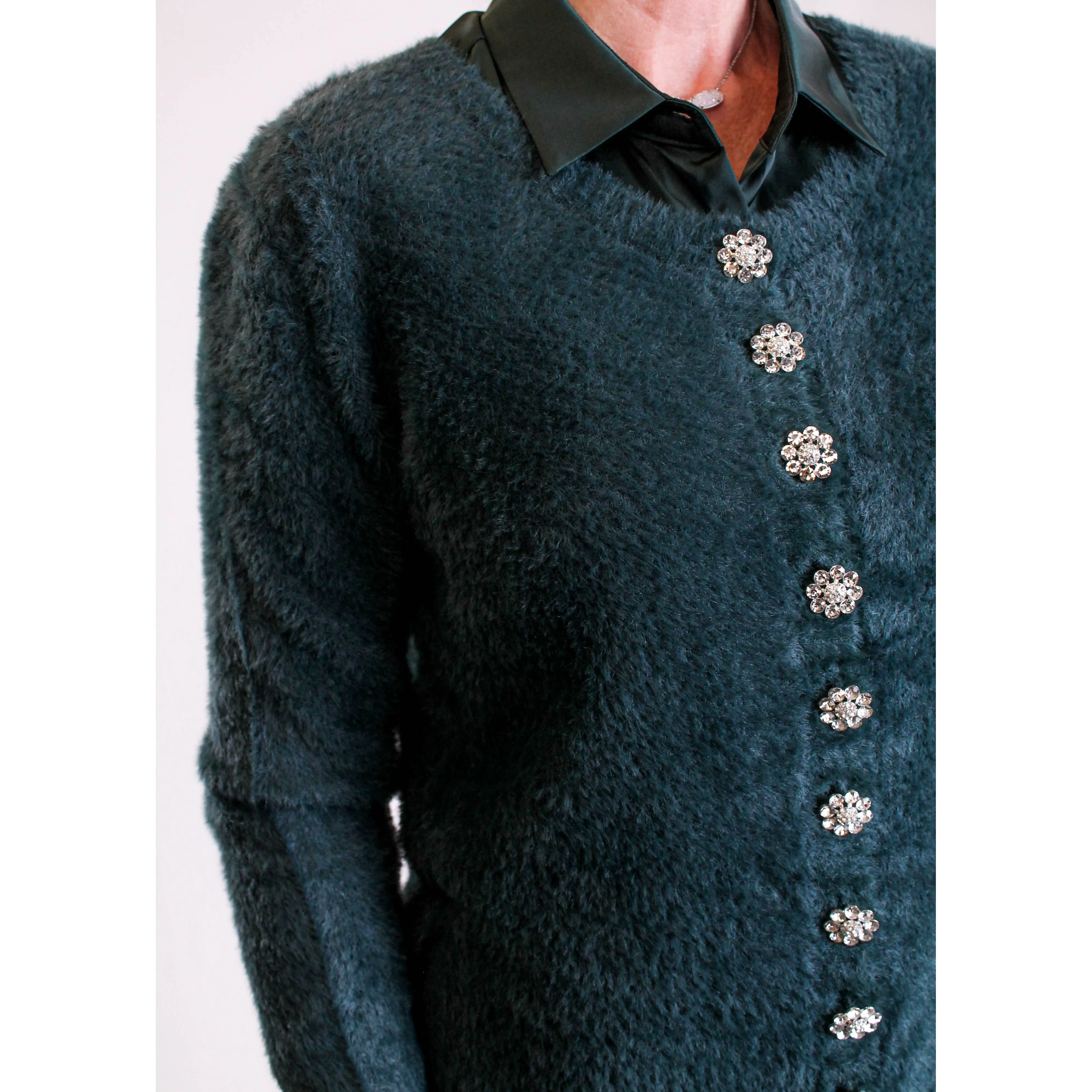 Tribal Sportswear Sweater Cardigan with Fancy Buttons