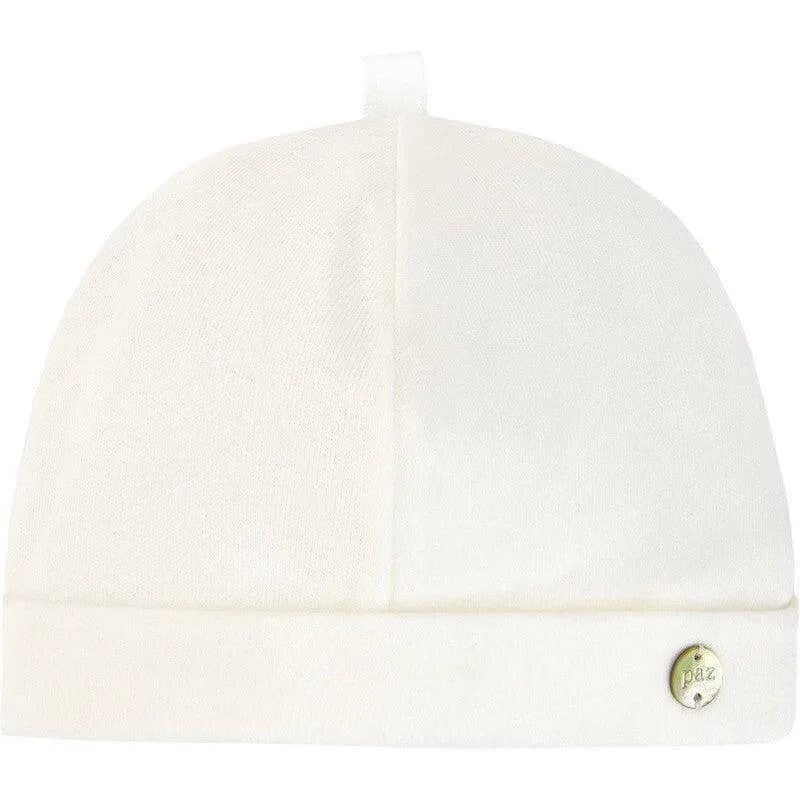 Unisex Ivory Baby Hat