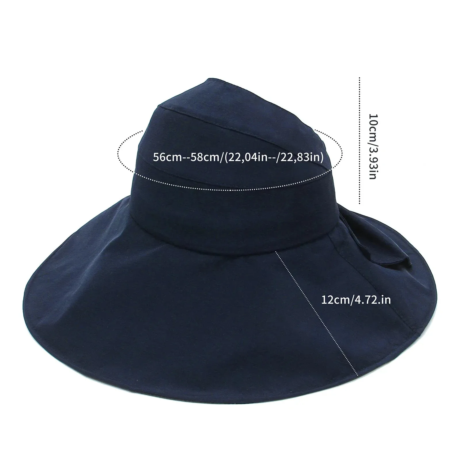 Womens Wide Brim Hollow Bucket Hat Breathable