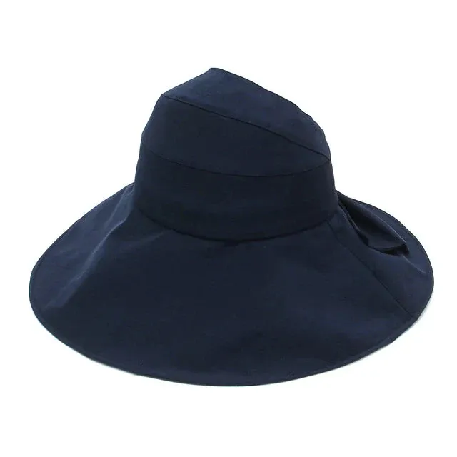 Womens Wide Brim Hollow Bucket Hat Breathable